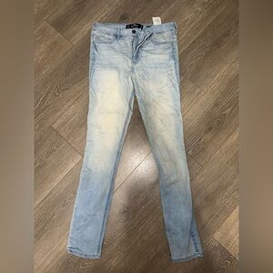 Hollister Sky Blue High-Rise Super Skinny Jeans